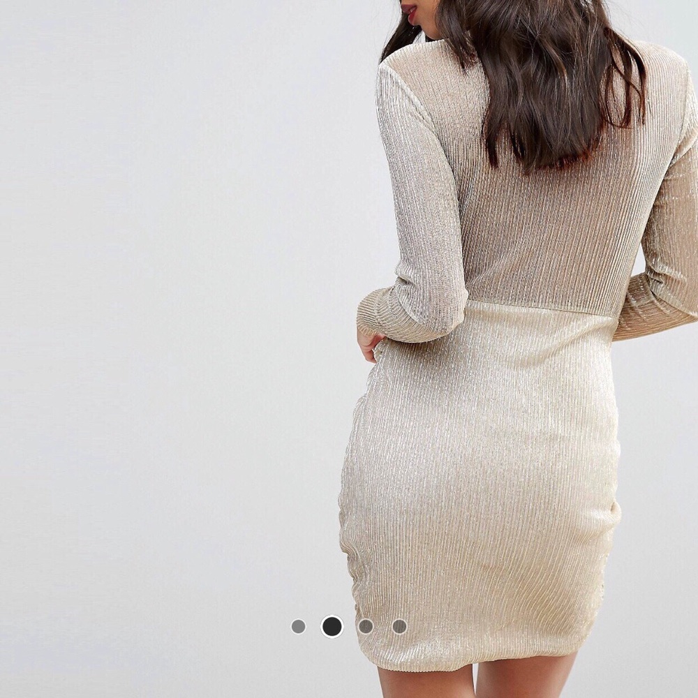 Brand New ASOS Gold Dress - Picture 2 of 4